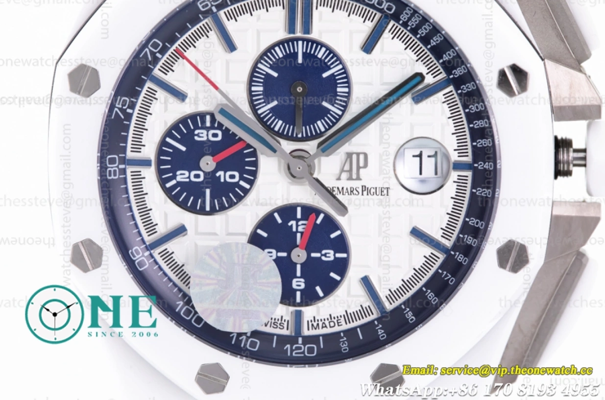 - White Oak Offshore Ceramic Chronograph Piguet Audemars Royal A3126 26402CB JF 0314